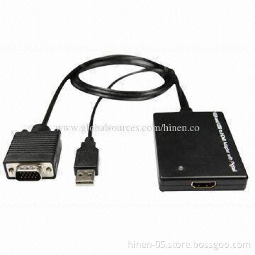 VGA and USB to HDMI Adapter with Pigtail